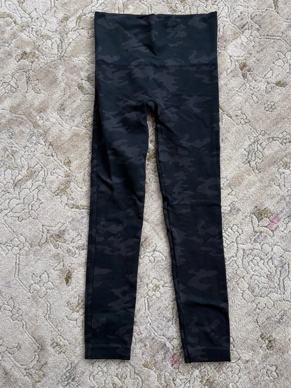 Spanx Black Camouflage High-Waist Leggings